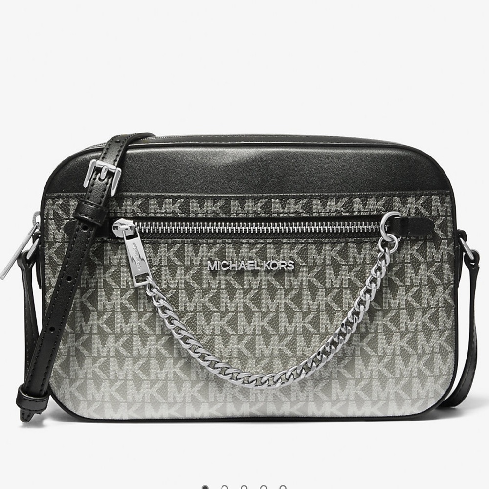 Michael Kors Jet Set Item Large Ombré EW Signature ZP Chain XBody Logo Crossbody - Picture 12 of 15